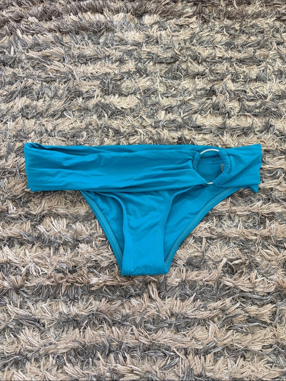 Teal Ring-Accent Women’s Bikini Bottom